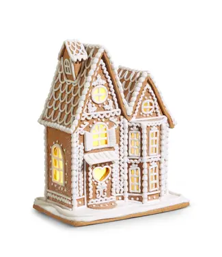 12" Lighted Gingerbread House