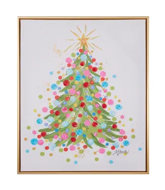 23.5" Confetti Tree Framed Wall Art