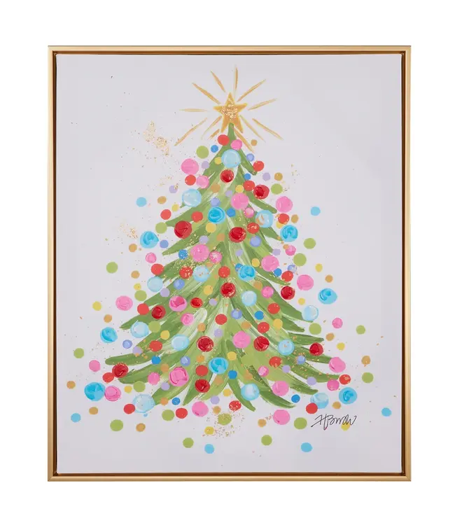 23.5" Confetti Tree Framed Wall Art