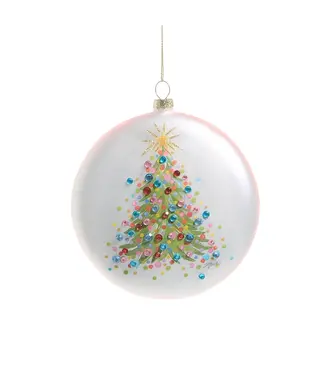 5" Confetti Tree Disc Ornament
