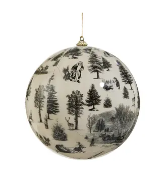 6" Through The Woods Ball Ornament
