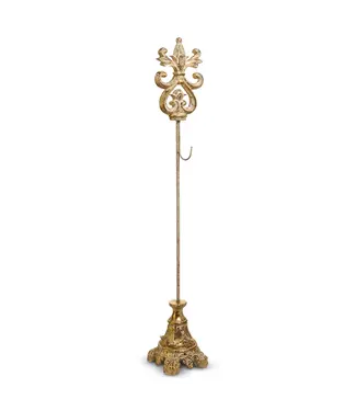 32.5" Gold Acanthus Wreath Stand