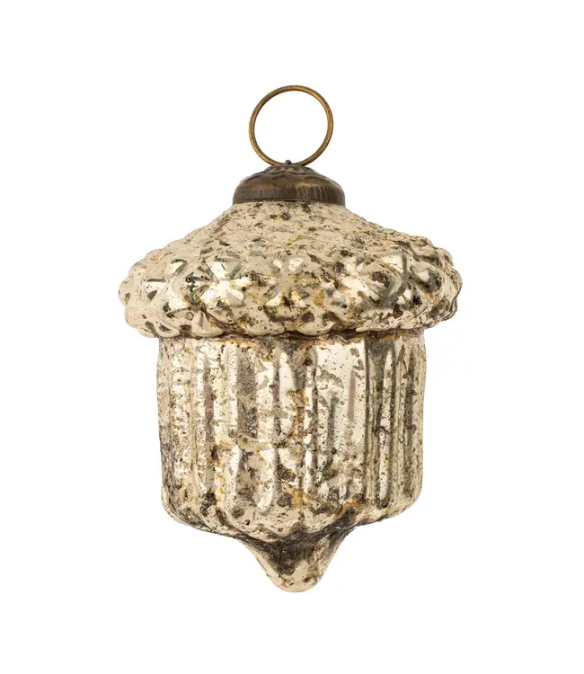 Indaba Chandi Holiday Ornament, Acorn