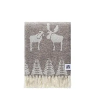 Beige Moose Recycled Merion Throw