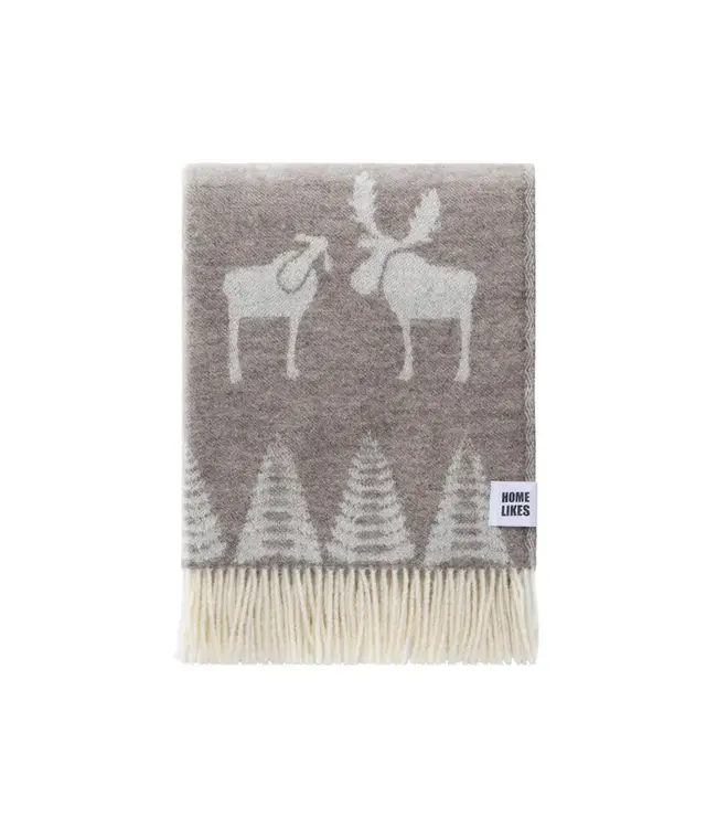 Beige Moose Recycled Merion Throw