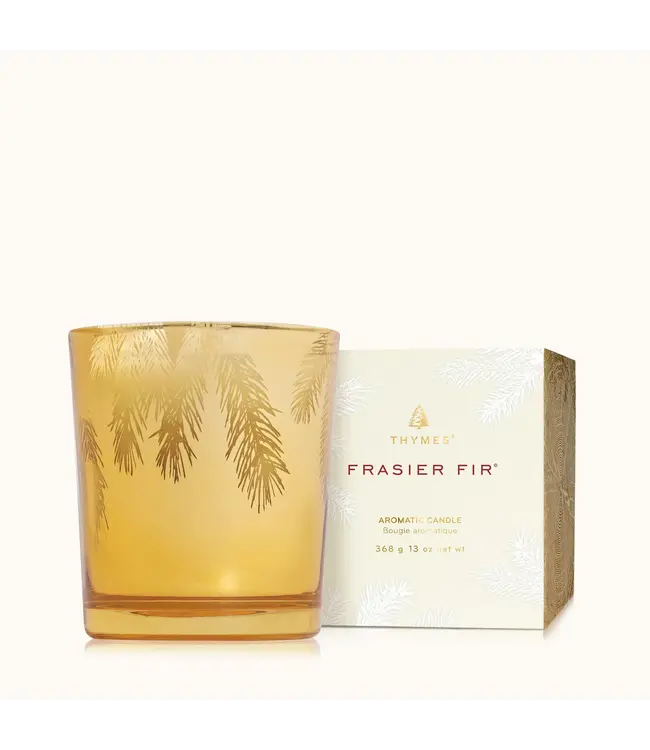 Thymes Frasier Fir Poured Candle Gilded, 13OZ