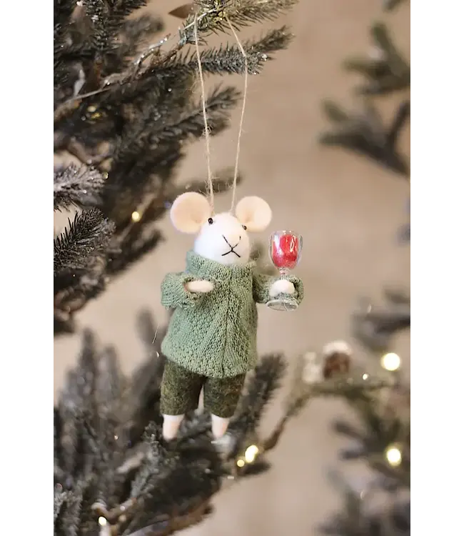 Indaba Mouse Holiday Ornament
