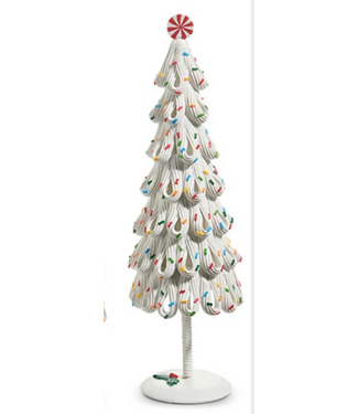 White Icing Trees with Sprinkles