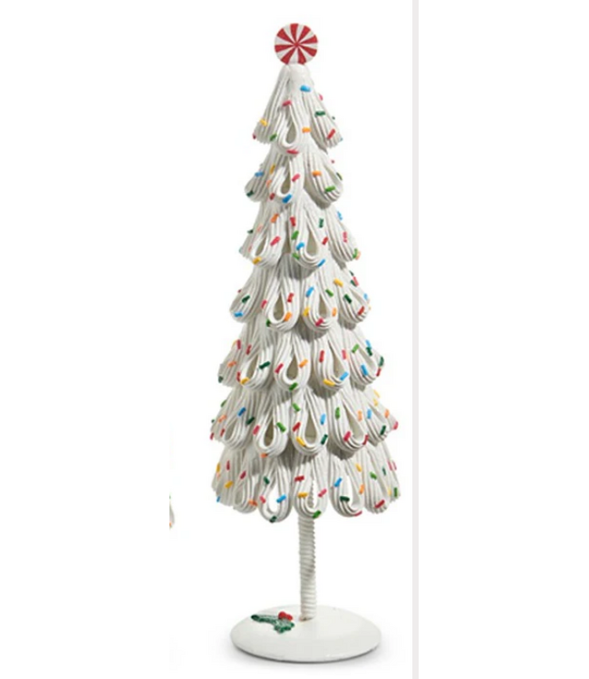 White Icing Trees with Sprinkles
