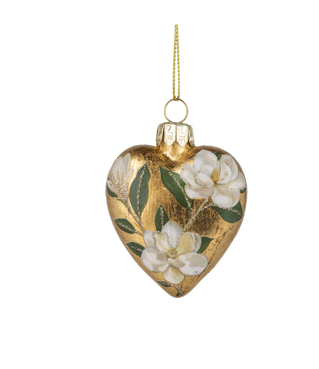 Glass Heart Ornament, 2.5in