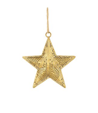 Antique Gold Filigree Ornament, 6in