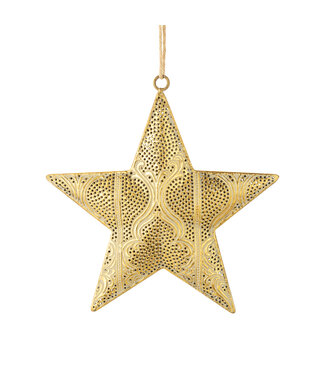 Antique Gold Filigree Ornament, 9in