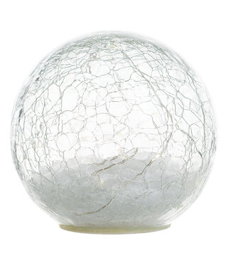 Crackle Glass Flat Bottom Dome, 6in