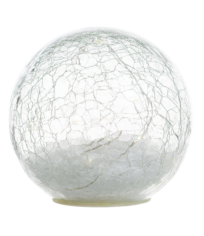 Crackle Glass Flat Bottom Dome, 6in