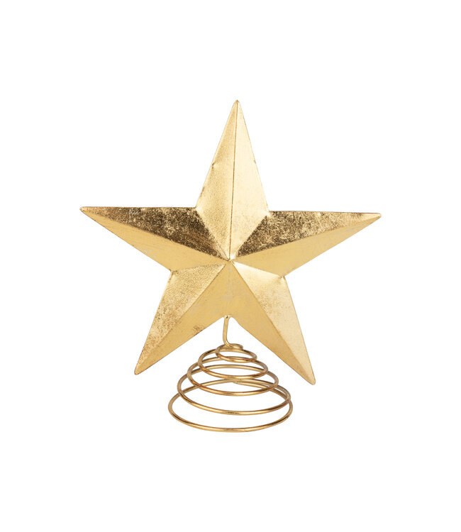 Metal 5 Point Star Tree Topper, 12 in