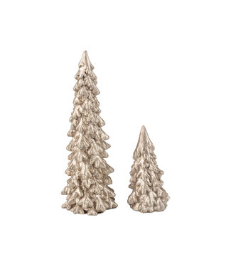 Set of Resin Tree Table Piece, Antique Silver, 3-6 in