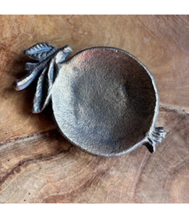 Cast Iron Pomegranate Dish Antique Gold