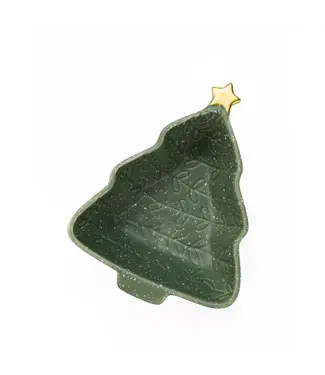 Gake Tree Dish Green/Gold 5x6x1.5
