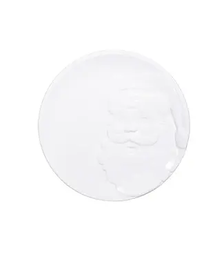 Santa Embossed Round Platter White 11.5"