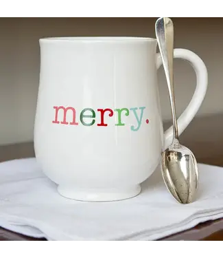 Merry Coffee Mug White/Multi 18oz