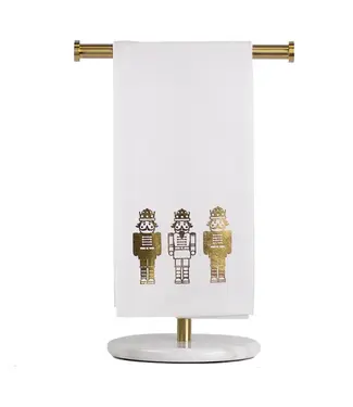 Nutcracker Glamour Hand Towel White/Gold 20x28