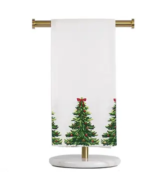 Noelle Tree Hand Towel White/Green/Red 20x28
