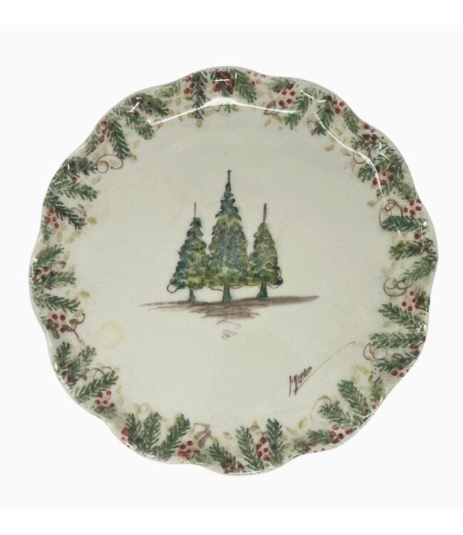 Natale Ruffled Cake Plate