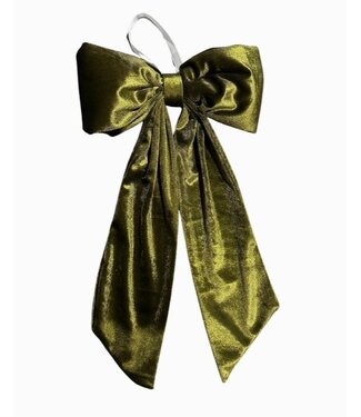 Chartreuse Velvet Holiday Bows- Medium