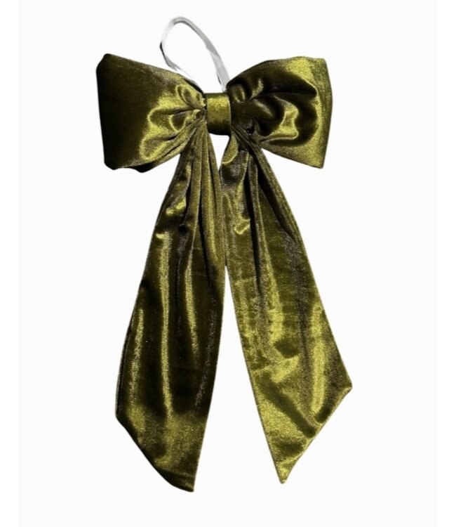 Chartreuse Velvet Holiday Bows- Medium