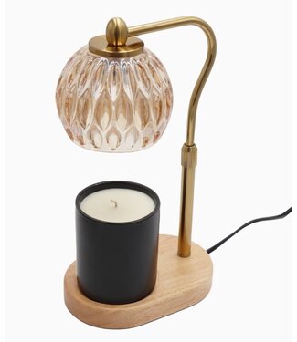 Candle Warmer Lamp - Crystal Glass Gold