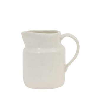 Small Stoneware Pitcher White
