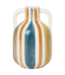 Rustic Stripe Ceramic Bud Vase