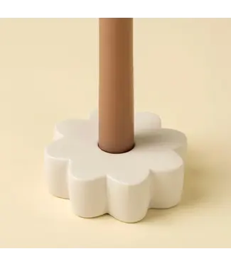 Indaba Daisy Candle Holder - White