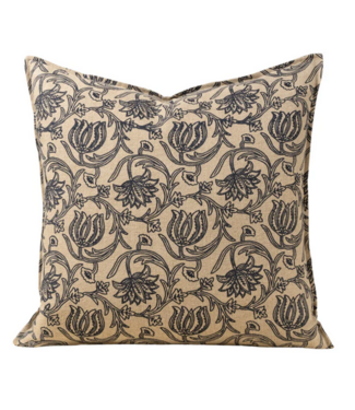 Indaba 24x24 Lotus Linen Pillow - Blue