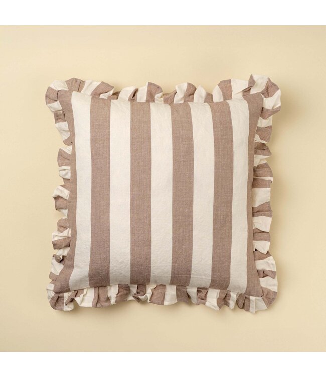Indaba 20x20 Ruffle Thick Stripe Pillow