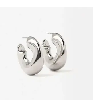 HoopLa Wave-Puffy Hoop Earrings