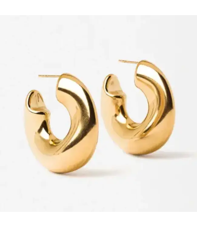 HoopLa Wave-Puffy Hoop Earrings