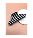 Jumbo Stripe Plaid Oval Hair Claw Clip