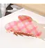 Large Checker Oval Hair Claw Clip