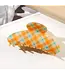 Large Checker Oval Hair Claw Clip