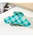 Large Checker Oval Hair Claw Clip
