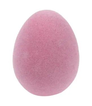 Pink Flocked Egg Lg