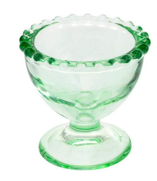 Green Glass Egg Cup