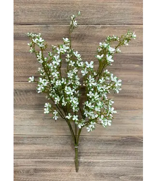 21.5" White mini Flower Bush