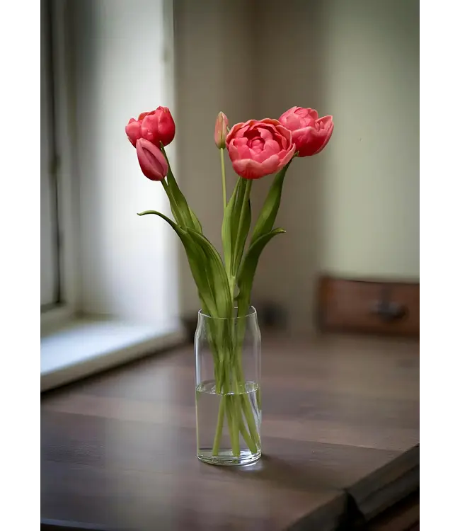 18" Fresh Touch Double Peony Tulip Bundle