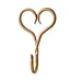 Heart Wall Hook Antique Brass