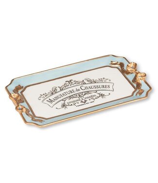Med Tray With Bow Blue