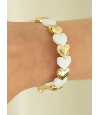 belle Lots Of Love Heart Bracelet
