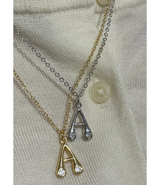 belle It-Girl Initial Necklace- GOLD