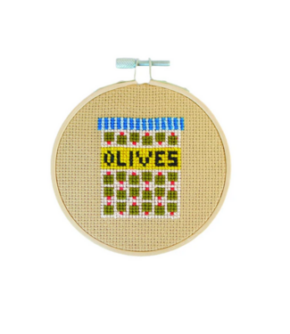 Cotton Clara Craft Kits & Supplies Olives Cross Stitch Kit